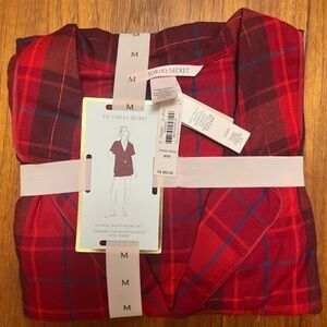 Victoria's Secret Red and Blue Plaid Robe